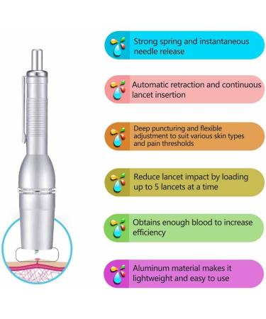 5 Pin Lancing Device Blood Lancet Pen + 200pcs Lancet - Steril Cupping Therapy Set - Buy Online on GoSupps.com