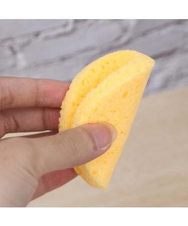 Minkissy 10pcs Compressed Natural Cellulose Makeup Removal Sponge - Fast Cleansing Facial Wash (Yellow) - Eco-Friendly Beauty Tool - Buy Online on GoSupps.com