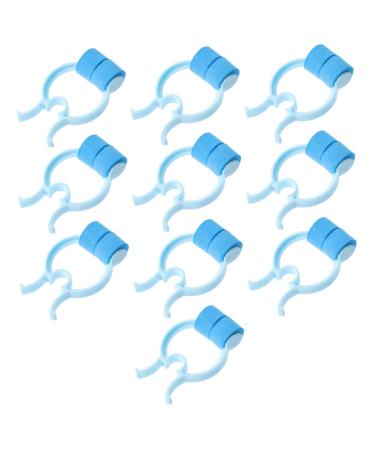 Lurrose accessories lady parts 10 pieces nose correction clips care accessories plastic clamps jewelry accessories n pool nose plug nose bubble clips pom blue practical nose stop clip blue 6.5x4cm