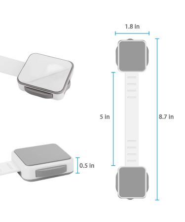 4PCS Baby Safety Cabinet Locks - Child Proof Lock for Drawers, Cabinets, Ovens, Refrigerators - Adjustable Strap and Latch System for Doors and Appliances - Buy Online on GoSupps.com