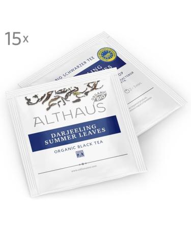  Althaus Althaus Tea DARJEELING SUMMER LEAVES (formerly DARJEELING CASTELTON) Black tea in pyramid tea bags Light black tea from the tea gardens of Darjeeling 15 x 2.75g - Buy Online on GoSupps.com