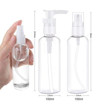 Broadream 4-Piece Transparent Travel Bottle Set | 100ml TSA-Approved Spray Bottles for Travel | Perfect for Airplane Carry-On - Buy Online on GoSupps.com