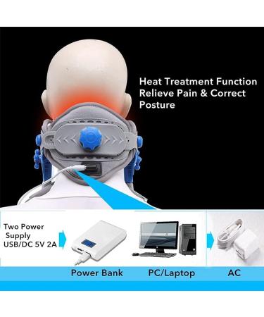 Foojo Neck Brace Collar - Adjustable Cervical Support & Heating Traction Device for Pain Relief - Buy Online on GoSupps.com