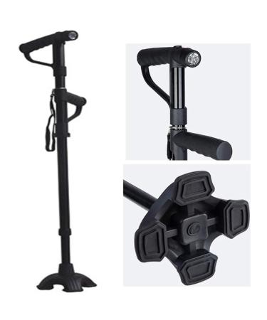 Walkers for Seniors Aluminum Alloy Crutches Adult Crutches Adjustable Length (78-100.5Cm) Ten Height Adjustable Stand-Up Assist Handle with Flashlight rollator Walker Durable Mobility Aid