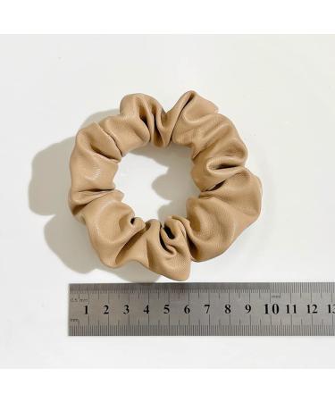 Big Leather Scrunchies for Thick Hair - 5Pcs Set | Soft Hair Ties for Women & Girls | Elastic Ponytail Holder Accessories - Perfect Christmas & Birthday Gifts - Buy Online on GoSupps.com