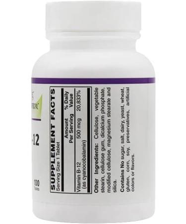 BariatricPal Vitamin B-12 (500mcg) Tablets - Cherry Flavored Tablets (100 Count) - Buy Online on GoSupps.com