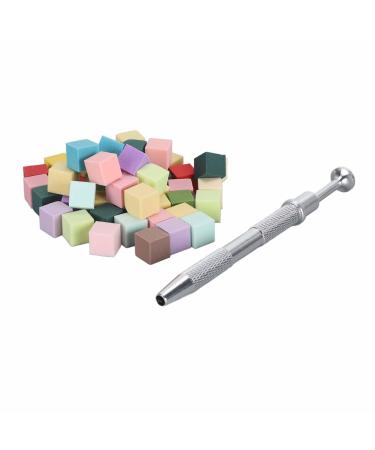 Portable Nail Sponge Buffer Block Versatile Mini File with Clip for Manicure Tofu Cubes