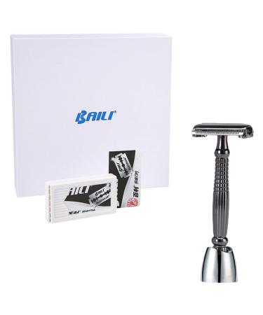 1 Set Manual Shaver Safety Razor Safety Shaver Double Razor Hand Razor Manual Razor Manual Shaving Cutter Double-edged Beard Razor Beard Shaving Razor Metal Razor Face Beard Shaver