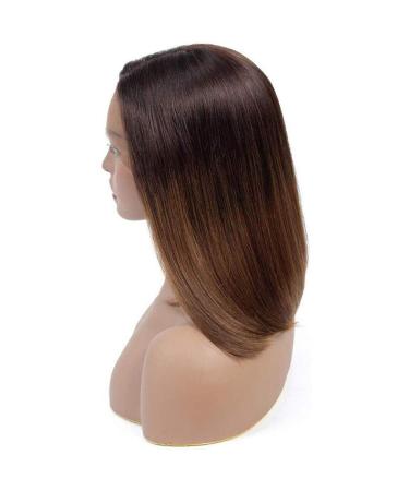 Buy 12-Inch Real Hair Short Lace Wig | Smooth & Natural Gradient Remy Hair | Heat-Resistant T Shammic Style for Women - 150% Density - Buy Online on GoSupps.com