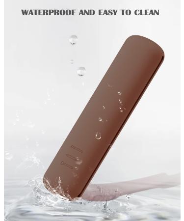 Shop Corneria Large Magnetic Makeup Brush Holder - Portable Organizer & Storage Box for Brushes - Perfect for Travel - Slim & Stylish Brown Design - Buy Online on GoSupps.com