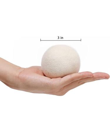 Organic Wool Dryer Balls 6-Pack - Natural Fabric Softener - Baby Safe & Anti Static - Save Energy & Time - Reusable - New Zealand Wool - Buy Online on GoSupps.com