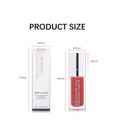 Hydrating Lip Oil & Plumper Gloss - Moisturizing Non-Sticky Cherry Lip Care | Enhance Your Smile - Buy Online on GoSupps.com