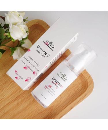 M&A Beauty Organic Rose Water/Toner 100ml - face Mist Soothing and Hydrating and Reduces Redness