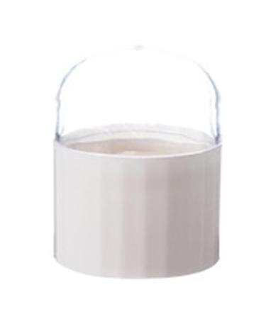 ZJchao Makeup Sponge Holder Beauty Cosmetic Egg Sponge Organizer Case Portable Dustproof with Clear Lid (Ivory White)