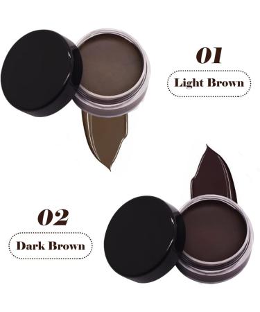 Eyebrow Stamp Waterproof Eyebrow Stamp Reusable Eyebrow Stencil with 2 Dual-Ended Brush and Sponge Applicators Perfect Natural Eyebrows Waterproof (Light Brown) - Buy Online on GoSupps.com