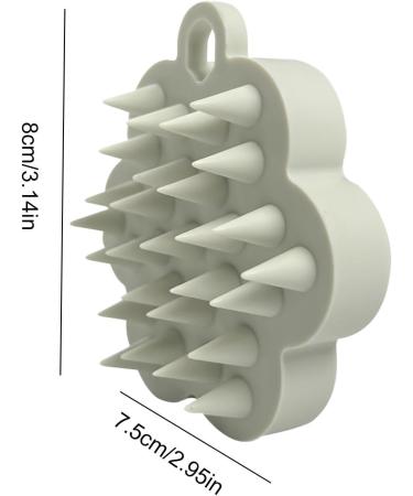 Portable Silicone Scalp Peeling Shampoo Massager - Hair Growth Brush & Shower Tool in Light Gray - Buy Online on GoSupps.com