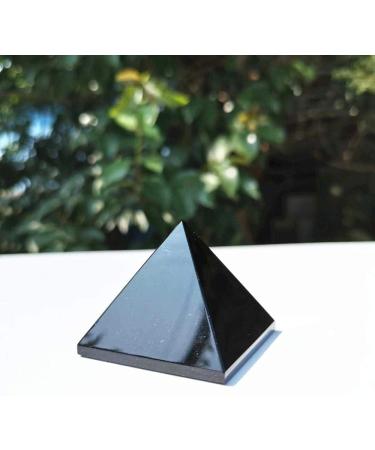 40mm Black Obsidian Pyramid Crystal Stone - Stones - Chakra Reiki Balancing - Buy Online on GoSupps.com