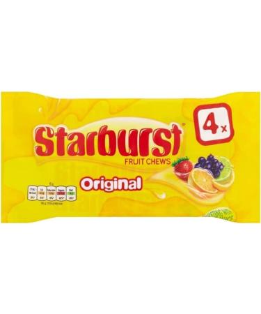 Starburst Fruit Chews - Original (4x45g) - Pack of 2 Delicious Tasty And Twisty Treat Gift Hamper For Birthday Christmas Sold By Kidzbuzz