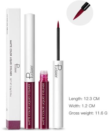 eyeliner colorful long 1PC Matte Liquid Eyeliner Colorful Eyeliner Pen Waterproof High Pigmented Eye Liner Long Lasting Smudgeproof Eyes Makeup Bright-Colored Eyeliner(15#) - Buy Online on GoSupps.com