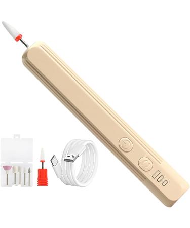 Drill for Nails - Shape USB Rechargeable Nail Drill Portable Professional Nail Polishing Tools Art Supplies with 6 Drill Bits for Home Nail Salon Manicure Khaki - Buy Online on GoSupps.com