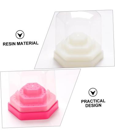 Beavorty 2PCS grinding head storage box Nail Drill Bit Container nail drill bits stand nail grinding organizer Nail Drill Bits Display stand nail bit white multicolor set plastic - Buy Online on GoSupps.com