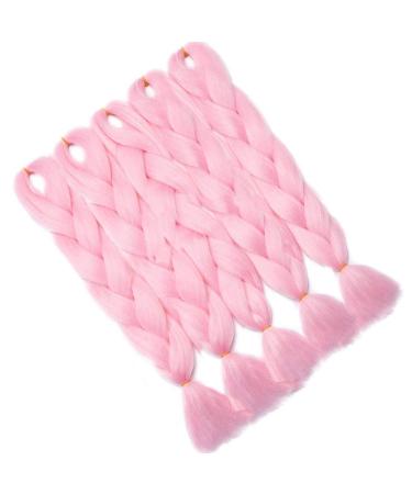SEGO 5 Packs Braid Extensions - 24 Inch Crochet Afro Synthetic Hair in Pink | Premium Braiding Hair for Stylish Looks - Buy Online on GoSupps.com