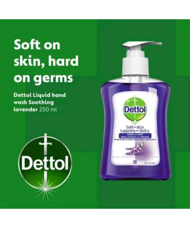 Dettol - Lavender Hand Wash Pump - 250ml Pack of 12 - Buy Online on GoSupps.com