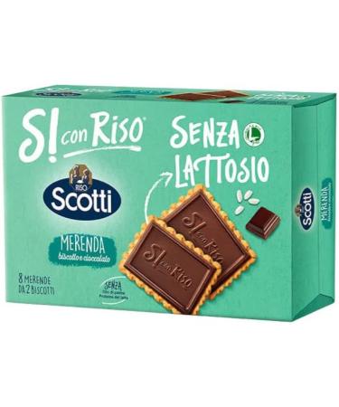  CAIYA 5 x Scotti lactose free snack with biscuit and dark chocolate 25g x 8 - 200g gourmet breakfast 5 packs  - Buy Online on GoSupps.com