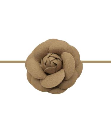 Oralgos Elegant Flower Designs Choker Necklace | Fabric Camellia Keybone Chain | Unique Artificial Floral Jewelry - Buy Online on GoSupps.com