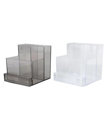 Nail Drill Bit Holder Box Organizer for Nail Tools Multipurpose Waterproof Durable Transparent Grey Nail Tools Display Stand