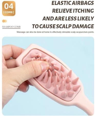 Soft Silicone Shampoo Massage Brush | Scalp Massager & Bathing Tool | Blue Hair Styling Comb - 1PC - Buy Online on GoSupps.com