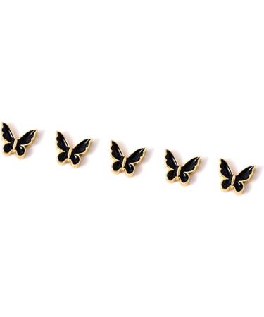 FEIlei 5Piece Colorful Metal Butterfly Nail Decoration Butterfly Charm for DIY Manicure - Buy Online on GoSupps.com
