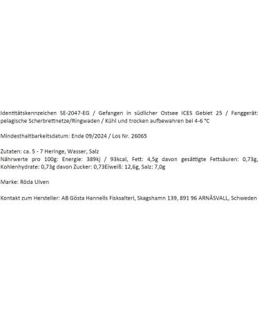 R da Ulven Original Surstr mming fermented herring 400 g300 g each - Buy Online on GoSupps.com