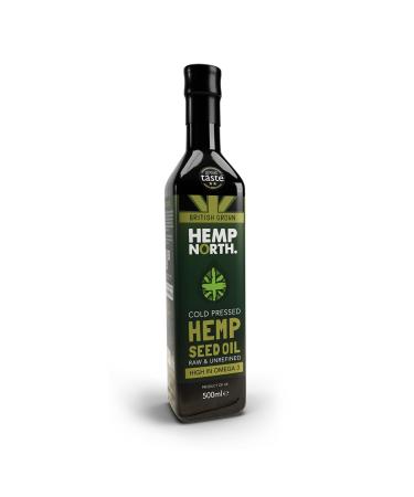 Hemp North - British Hemp Seed Oil - Cold Pressed Raw & Unrefined (High in Omega 3-6-9) (500ml)