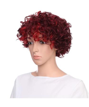 Buy Women's Red Curly Wavy Synthetic Wig | 70s 80s Vintage Hairstyles | International Shipping - Buy Online on GoSupps.com