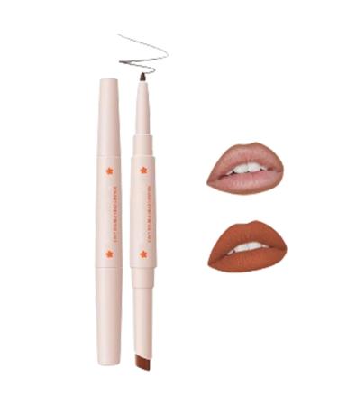 2 in 1 Double Head Lipstick and Lip Liner Set for Women, Waterproof Lip Pencil and Lipstick Set, Long Lasting Matte Velvet Lipstick, Lipstick Set