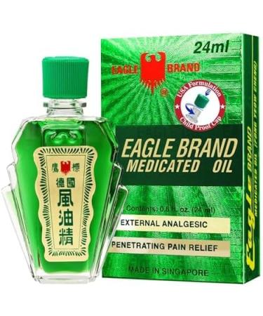 Eagle Brand Natural Medicated Oil for Muscle Aches and Pains Includes 12 Individual 0.8oz. Bottles Dozen Pack - Buy Online on GoSupps.com