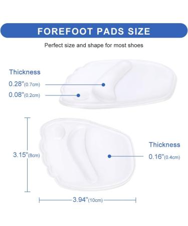 Gel Insole for High Heels - 2 PCS Self-Stick Ball of Foot Pad for Women | Shock Absorption & Pain Relief | Anti-Slip Forefoot Cushions - Buy Online on GoSupps.com
