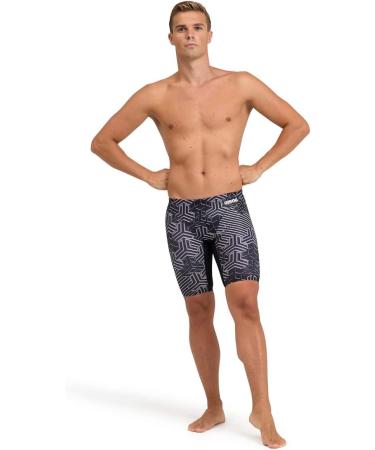 ARENA Men's Kikko Pro Swim Jammer 6 - Black Black Multi | Premium Swimwear for Competitive Swimmers - International Shipping Available - Buy Online on GoSupps.com