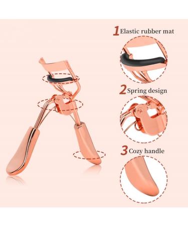 Eyelash Curler with Comb Metal Lash Curler with 2 Refill Pad Precision Lash Curling Tool for Women Girl Eye Makeup Tool - Buy Online on GoSupps.com