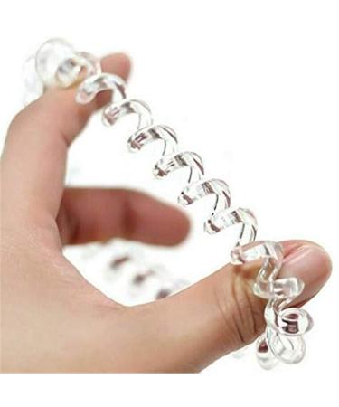 Spiral Hair Ties - 20 Waterproof Plastic Hair Coils for All Hair Types | Ponytail Holders for Women & Girls - Buy Online on GoSupps.com