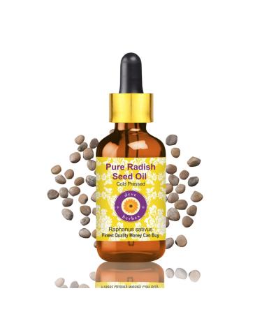 Deve Herbes Huile de graines de radis pure (Raphanus sativus) avec compte-gouttes en verre de qualit th rapeutique naturelle press e froid 5ml (0 16 oz) Sans parfum 5 ml (Lot de 1)