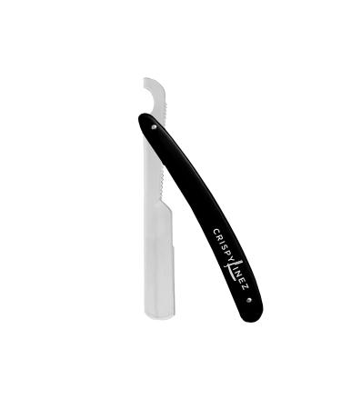Barber Turkish Razor | Professional Straight Razor (Black & Silver) Black Handle/Silver Blade Holder
