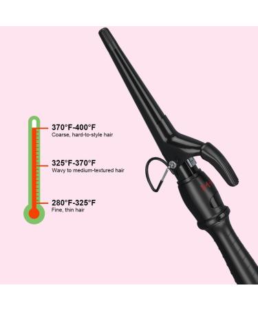 Curling Iron Ceramic Hair Wand - Adjustable Temperature 1/2-1 Inch Curler with Digital Display & Auto Shut Off - Shop Internationally - Buy Online on GoSupps.com