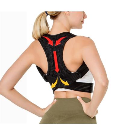 DFHBFG Invisible Back Posture Corrector Back Brace Extended Support Belt Adjustable Back Spine Lumbar Posture Correction(L Code) L code D