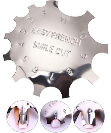 Nail MoldNail Manicure Edge Trimmer Nail Art Trimmer Template French Manicure Accessories Kit Silver - Buy Online on GoSupps.com