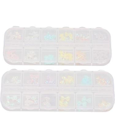 Resin Bow Nail Decor Nail Art Jewelry Bow Portable Glitter for Girls for Salon - Buy Online on GoSupps.com