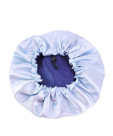 Buy Cospack Extra Large Adjustable Satin Sleeping Hood - Double Layer Turnable Silk Cap for Hair Care - Nany + L Blue - Buy Online on GoSupps.com