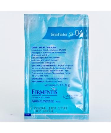 Fermentis Safale S-04 11 5g top-fermenting brewer s yeast dry yeast - Buy Online on GoSupps.com