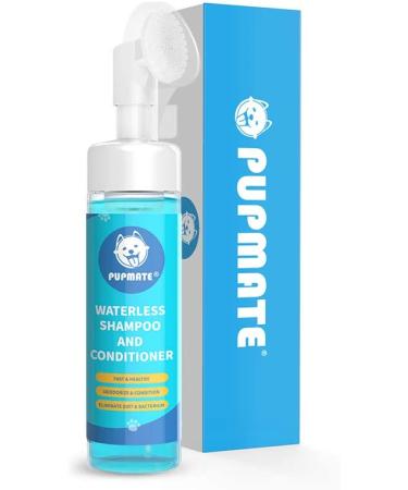 PUPMATE Paw Cleaner: Waterless Shampoo for Dogs and Cats - Silicone Grooming Brush - Rose Scented - 6.8 oz - Buy Online on GoSupps.com